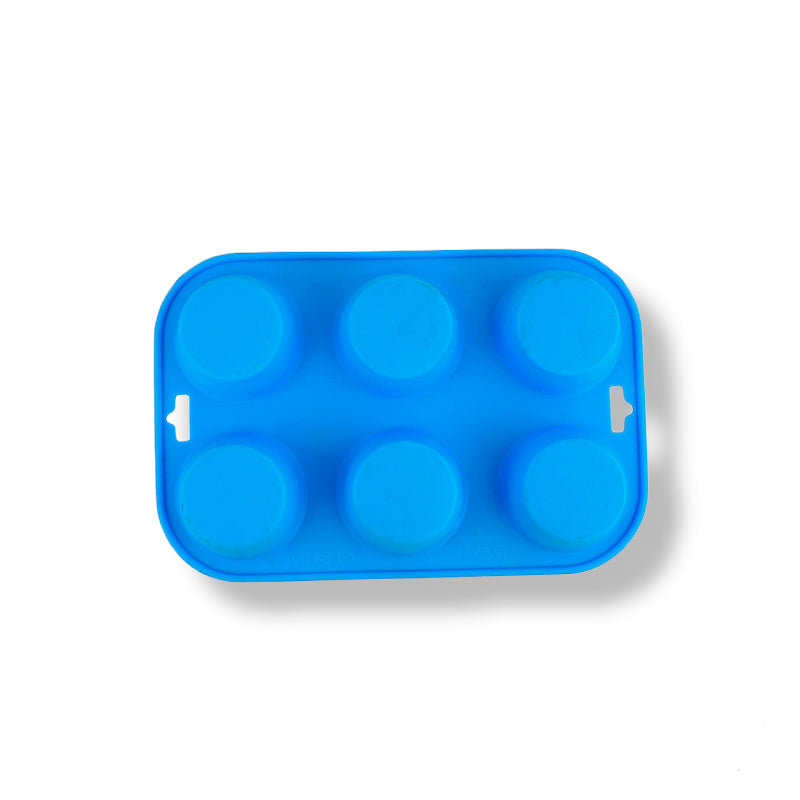 Silikonbackform | Cupcake Form | Törtchen - Formen | 6er | Blau