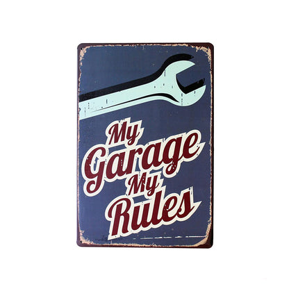 Vintage Blechschild | Metallschild | Dekoschild | Rules | Retro