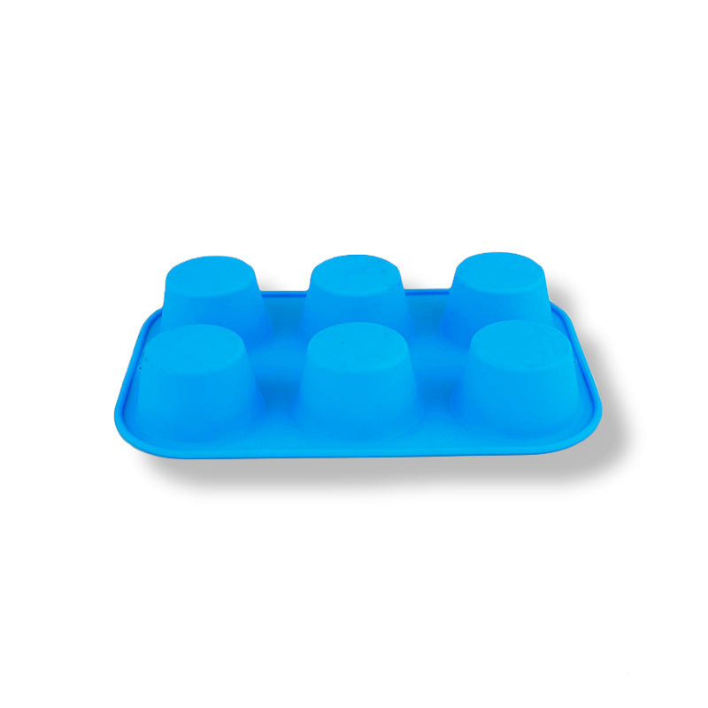Silikonbackform | Cupcake Form | Törtchen -  Formen | 6er | Blau