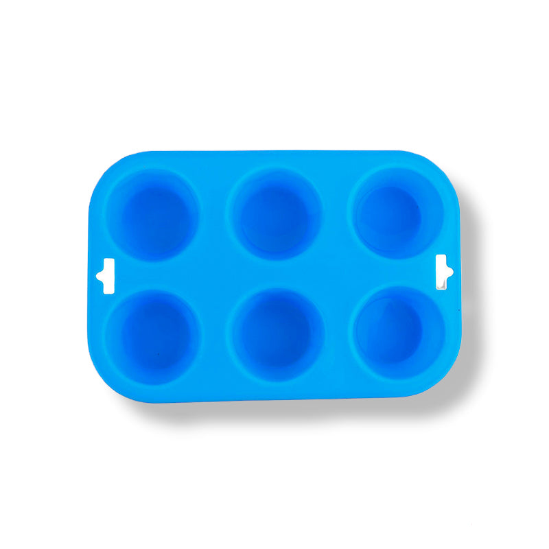 Silikonbackform | Cupcake Form | Törtchen -  Formen | 6er | Blau
