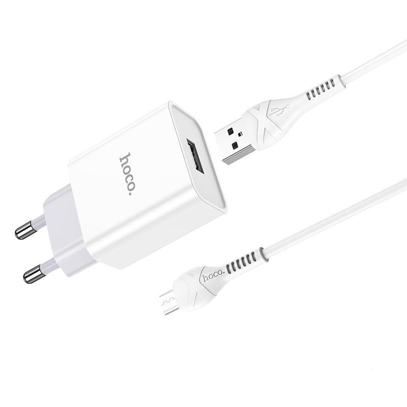 Ladegerät | Type Micro USB | Weiß | inkl. Adapter | 1m