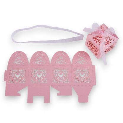 Papierboxen | Hochzeitsboxen | Geschenkbox | Rosa | 50 Stück