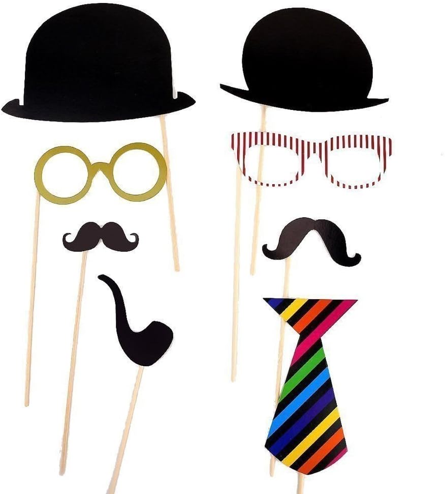 Foto Accessoires | 58 tlg. Party Set | Masken | Geburtstag