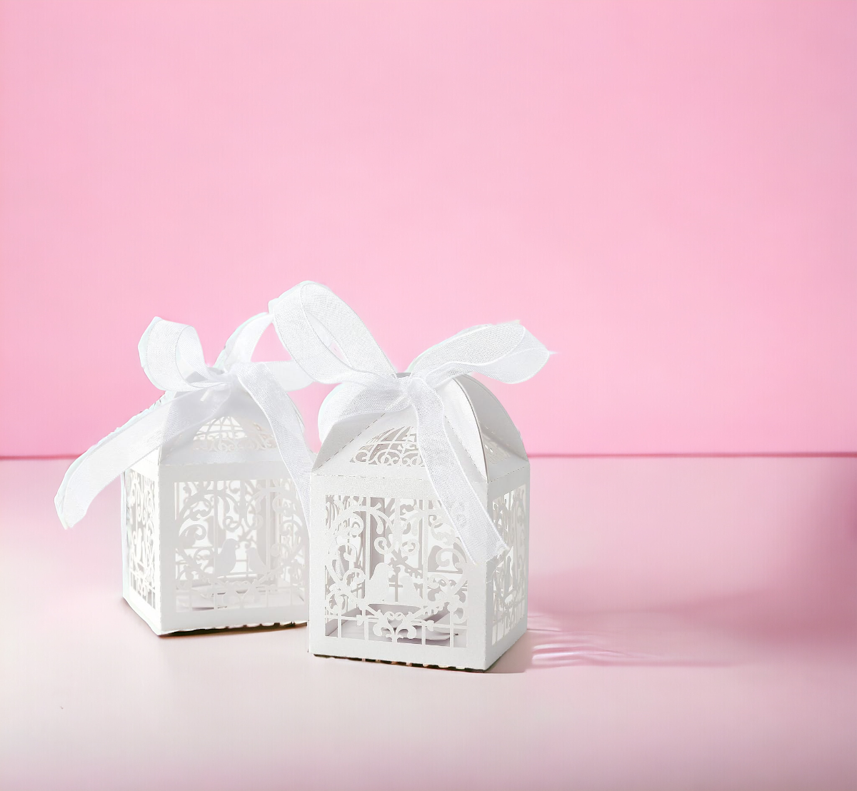Papierboxen | Hochzeitsboxen | Geschenkbox | Weiß | 50 Stück