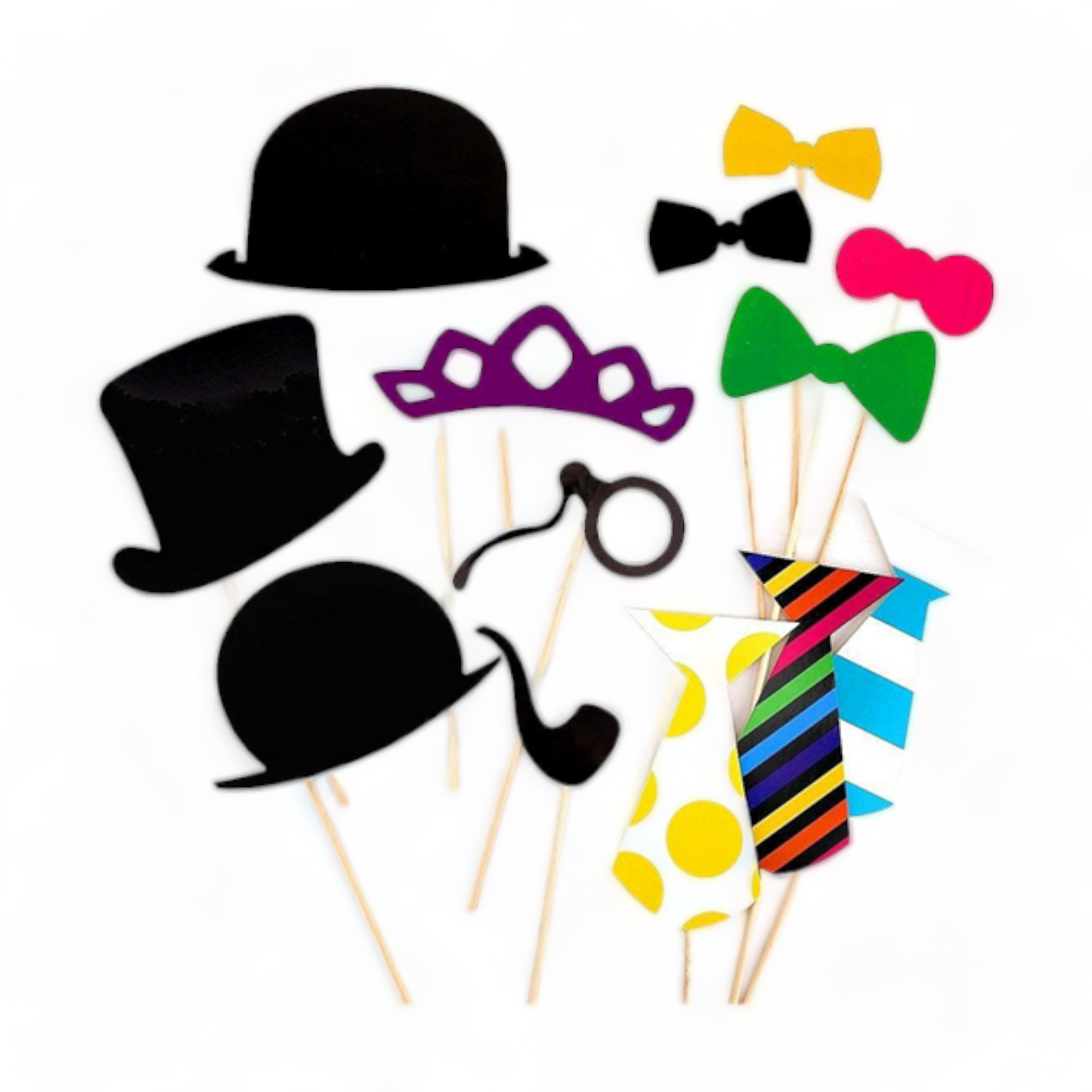 Foto Accessoires | 58 tlg. Party Set | Masken | Geburtstag