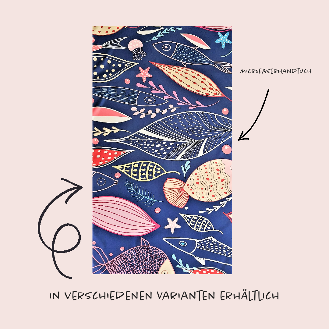 Microfasertuch | Handtuch | Hundetuch | Reisetuch | Diverse Designs