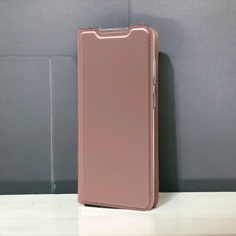 Samsung Galaxy A51 | Klapphülle | Leder-Imitat | Rose Gold