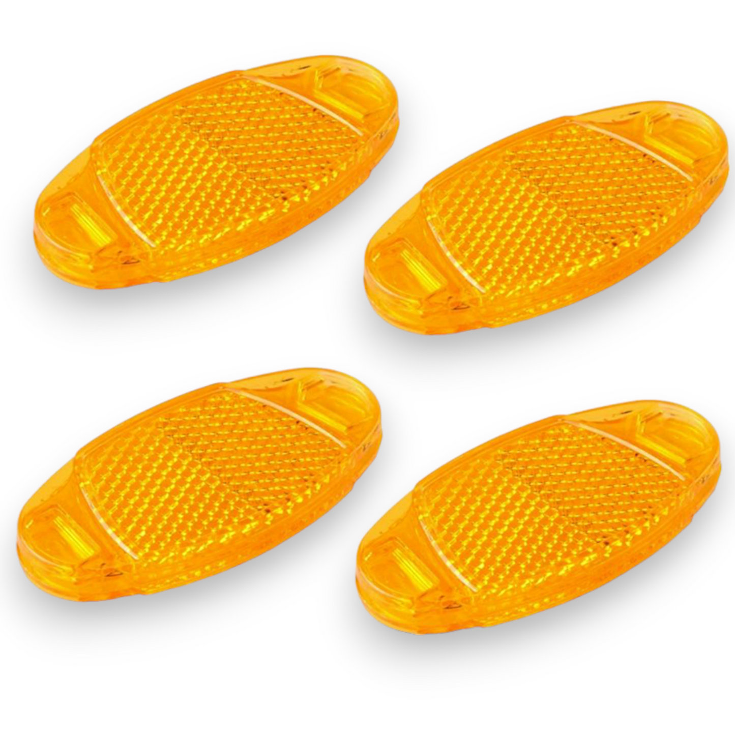 4x Katzenaugen | Speichen - Reflektoren | Orange