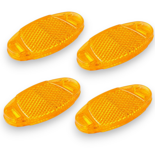 4x Katzenaugen | Speichen - Reflektoren | Orange